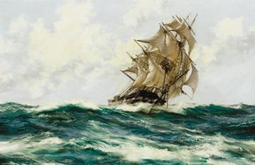 Slashing Wind Artwork by Montague Dawson