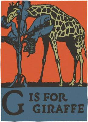 Alphabet - G Is For Giraffe Artwork by C.b. Falls