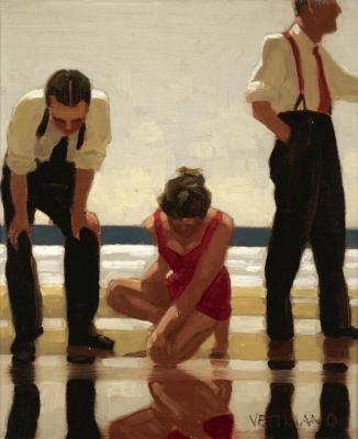 Study For Narcissistic Bathers Artwork by Jack Vettriano