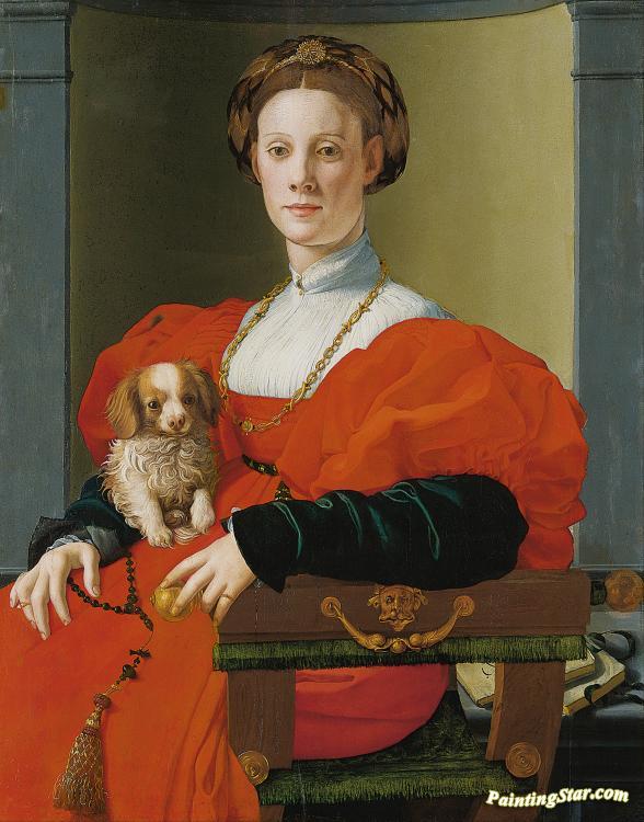 Portrait Of A Lady With A Lapdog Artwork by Jacopo Pontormo