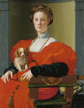 Portrait Of A Lady With A Lapdog Artwork by Jacopo Pontormo