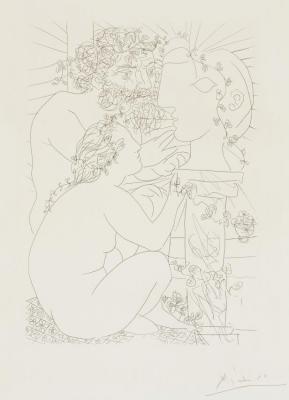 Sculptor And Model, Plate 39 From The Suite Vollard Artwork by Pablo Picasso