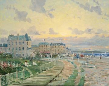 Boardwalk Flowers Artwork by Thomas Kinkade