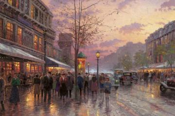 Boulevard Lights Paris Artwork by Thomas Kinkade