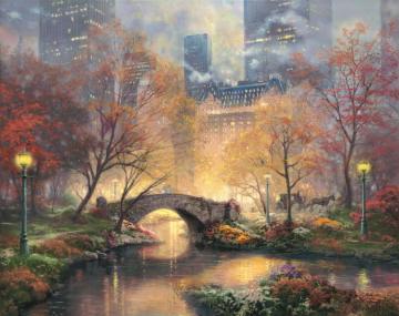 Central Park In The Fall Artwork by Thomas Kinkade