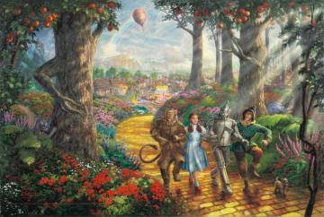Follow The Yellow Brick Road Artwork by Thomas Kinkade