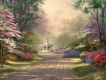 Fountain Of Blessings Artwork by Thomas Kinkade
