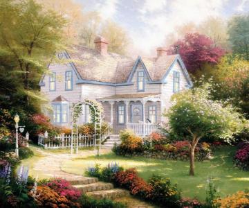 Home Is Where The Heart Is Ii Artwork by Thomas Kinkade