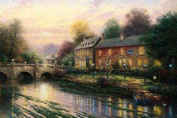 Lamplight Inn Artwork by Thomas Kinkade