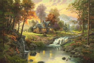 Mountain Retreat Artwork by Thomas Kinkade