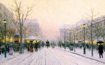 Paris Snowfall Artwork by Thomas Kinkade