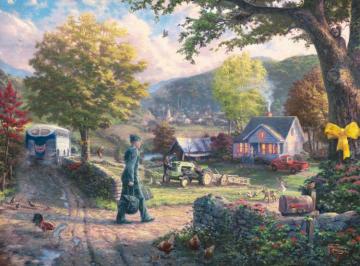 Homecoming Hero Artwork by Thomas Kinkade