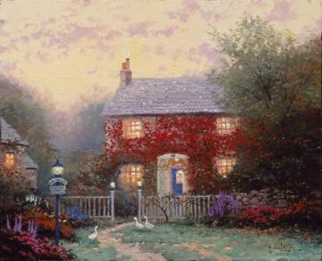 Pye Corner Cottage Artwork by Thomas Kinkade
