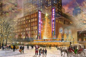 Radio City Music Hall Artwork by Thomas Kinkade