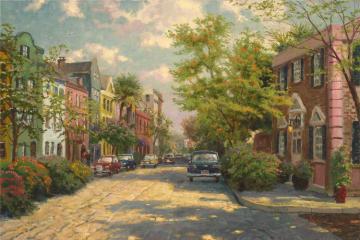 Rainbow Row Charleston Artwork by Thomas Kinkade
