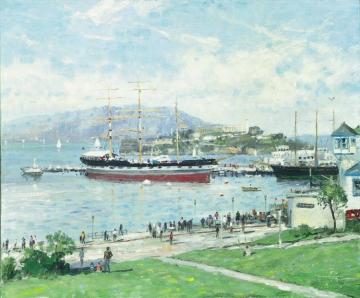 San Francisco Alcatraz Artwork by Thomas Kinkade