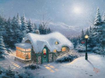 Silent Night Artwork by Thomas Kinkade