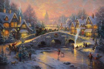 Spirit Of Christmas Artwork by Thomas Kinkade