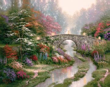 Stillwater Bridge Artwork by Thomas Kinkade