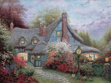 Sweetheart Cottage Artwork by Thomas Kinkade