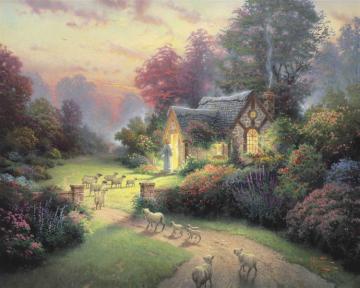 The Good Shepherd Cottage Artwork by Thomas Kinkade
