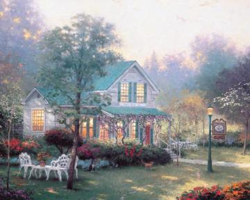 The Village Inn Artwork by Thomas Kinkade