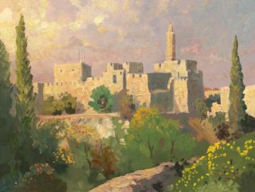 Tower Of David Artwork by Thomas Kinkade