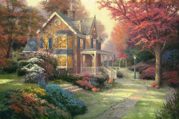 Victorian Autumn Artwork by Thomas Kinkade