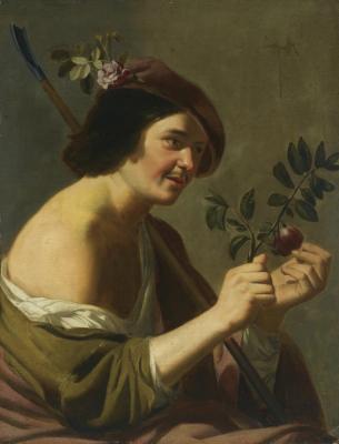 A Shepherd Wearing A Baret Artwork by Jan van Bijlert