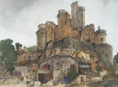 The Chateau Of Bonaguil, Dordogne Artwork by Sir William Russell Flint