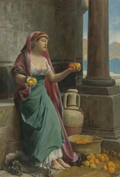 The Citrus Seller Artwork by Jean Jules Antoine Lecomte du Nouy