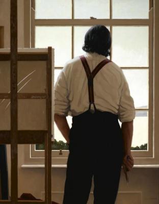 Self Portrait - Homage To Fontana Artwork by Jack Vettriano