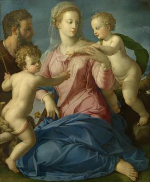 The Holy Family With The Infant Saint John The Baptist (madonna Stroganoff) Artwork by Agnolo Bronzino