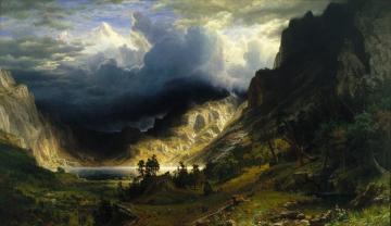 A Storm In The Rocky Mountains, Mt. Rosalie Artwork by Albert Bierstadt