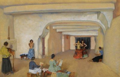 Models And Artists Artwork by Sir William Russell Flint