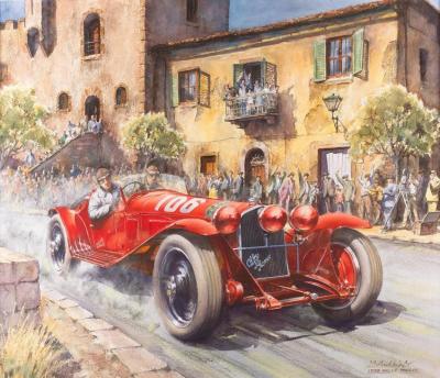 1932 Mille Miglia Artwork by Michael Wright