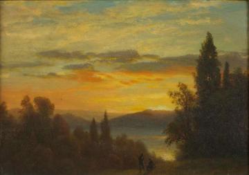 On The Hudson River Near Irvington Artwork by Albert Bierstadt