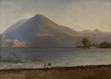 On The Hudson Artwork by Albert Bierstadt