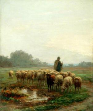 Sheep Artwork by Jean Ferdinand Chaigneau