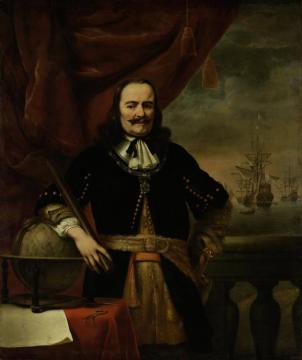 Michiel De Ruyter As Lieutenant-admiral Artwork by Ferdinand Bol