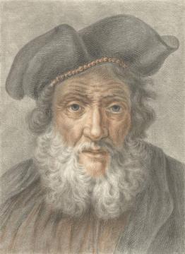 Oude Man Met Muts,abraham Delfos Artwork by Ferdinand Bol