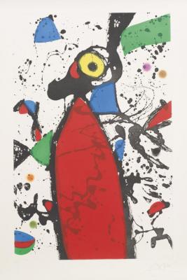 Souris Rouge A La Mantille Artwork by Joan Miró