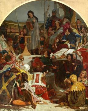 Chaucer At The Court Of Edward Ii Artwork by Ford Madox Brown