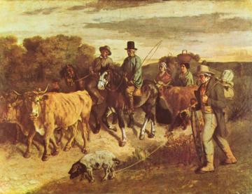 The Peasants Of Flagey Returning From The Fair,1855 Artwork by Gustave Courbet