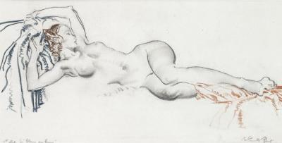 First Study For 'fleurs Des Dunes' Artwork by Sir William Russell Flint