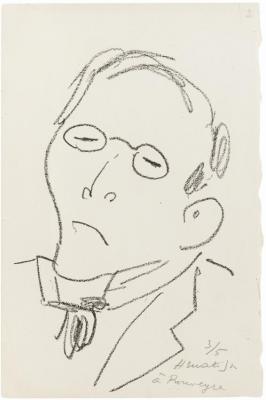 Suite De 11 Portraits De Paul Leautaud,1946 Artwork by Henri Matisse