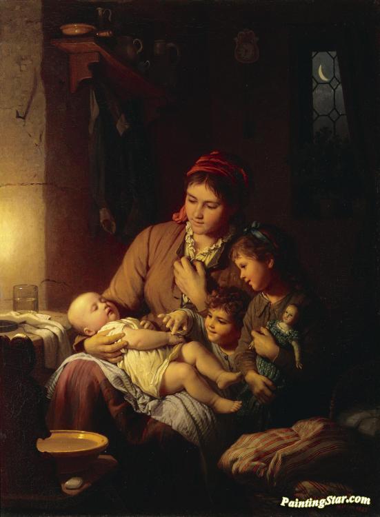 BrÜderchen SchlÄft Artwork by Johann Georg Mayer von Bremen