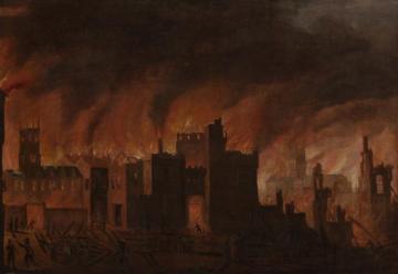 The Great Fire Of London Artwork by English School