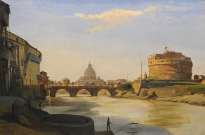 View Of The Castel Sant'angelo, Rome Artwork by Ippolito Caffi