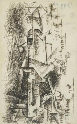 Musicien Assis (seated Musicians) Artwork by Pablo Picasso